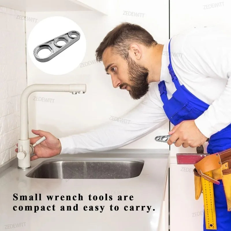 2-in-1 Faucet Aerator Wrench & Bubbler Tool for Plumbing