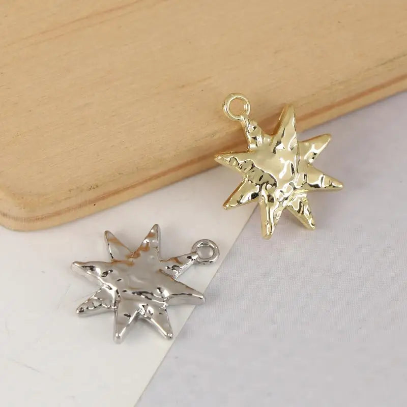 Simple Alloy Octagonal Star Pendant DIY Bracelets Necklaces Jewelry Zpaxo