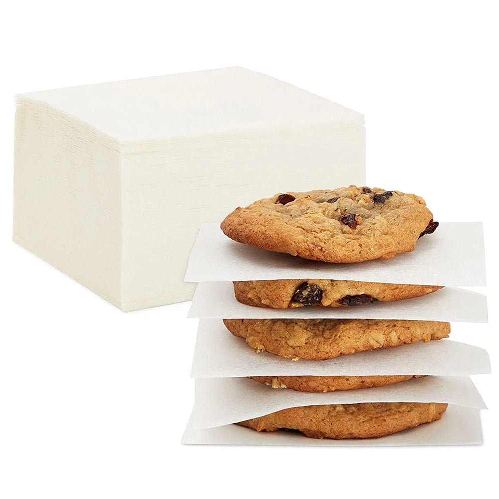 500Pcs Baking Paper Parchment 4x4 Inch Nonstick Square Patty Paper Sheets for Biscuits Cookies Burger Press Zpaxo