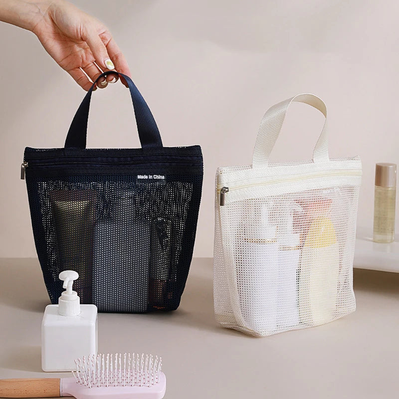 Mesh Makeup Toiletry Storage Bags Handbags Portable Travel Washing Zpaxo