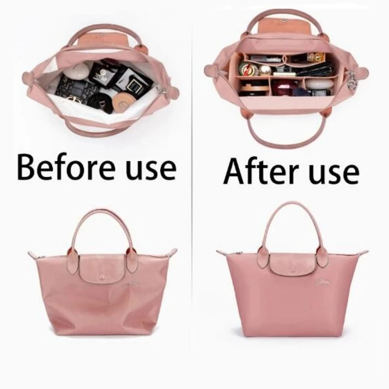 Felt Insert Bag Organizer for Longchamp & Designer Handbags Handbag Organizer Insert Zpaxo