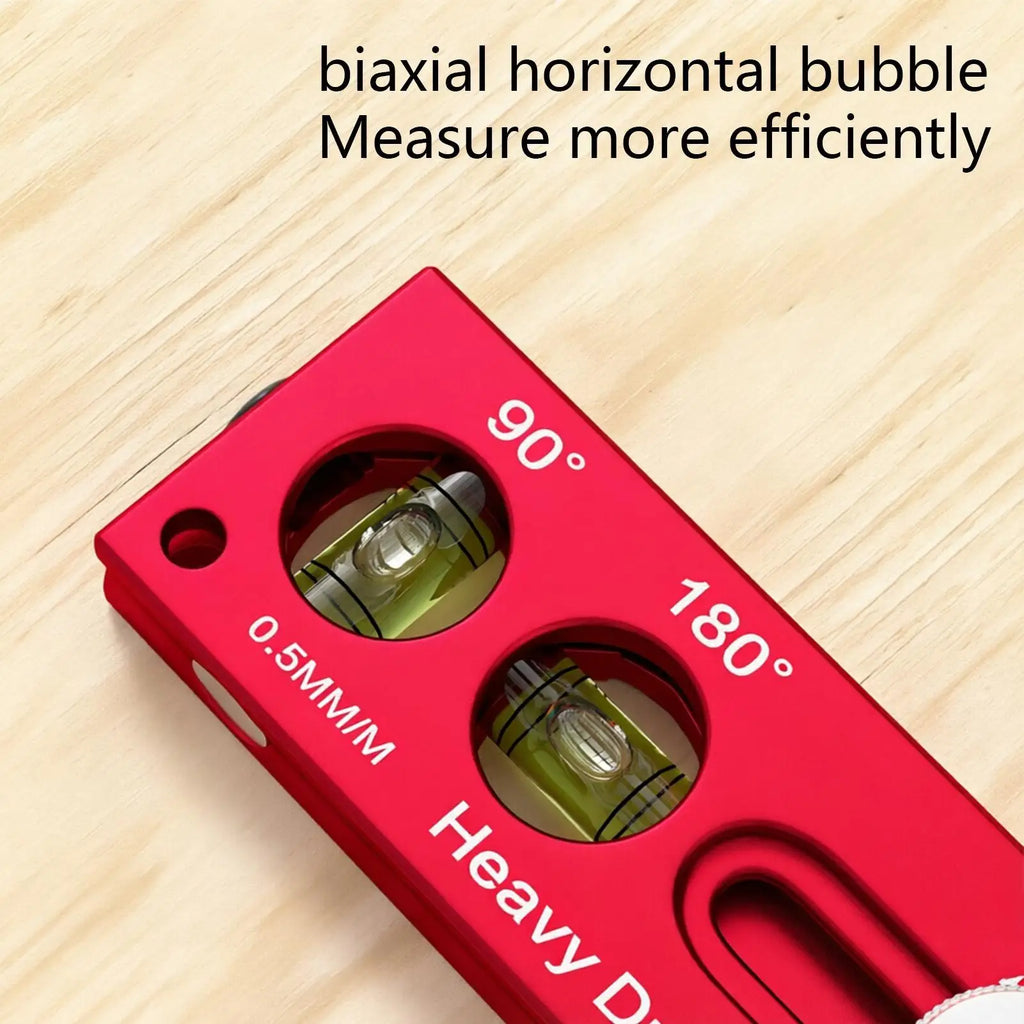 Magnetic Woodworking Ruler Aluminum Alloy Level Marking Gauge Metric