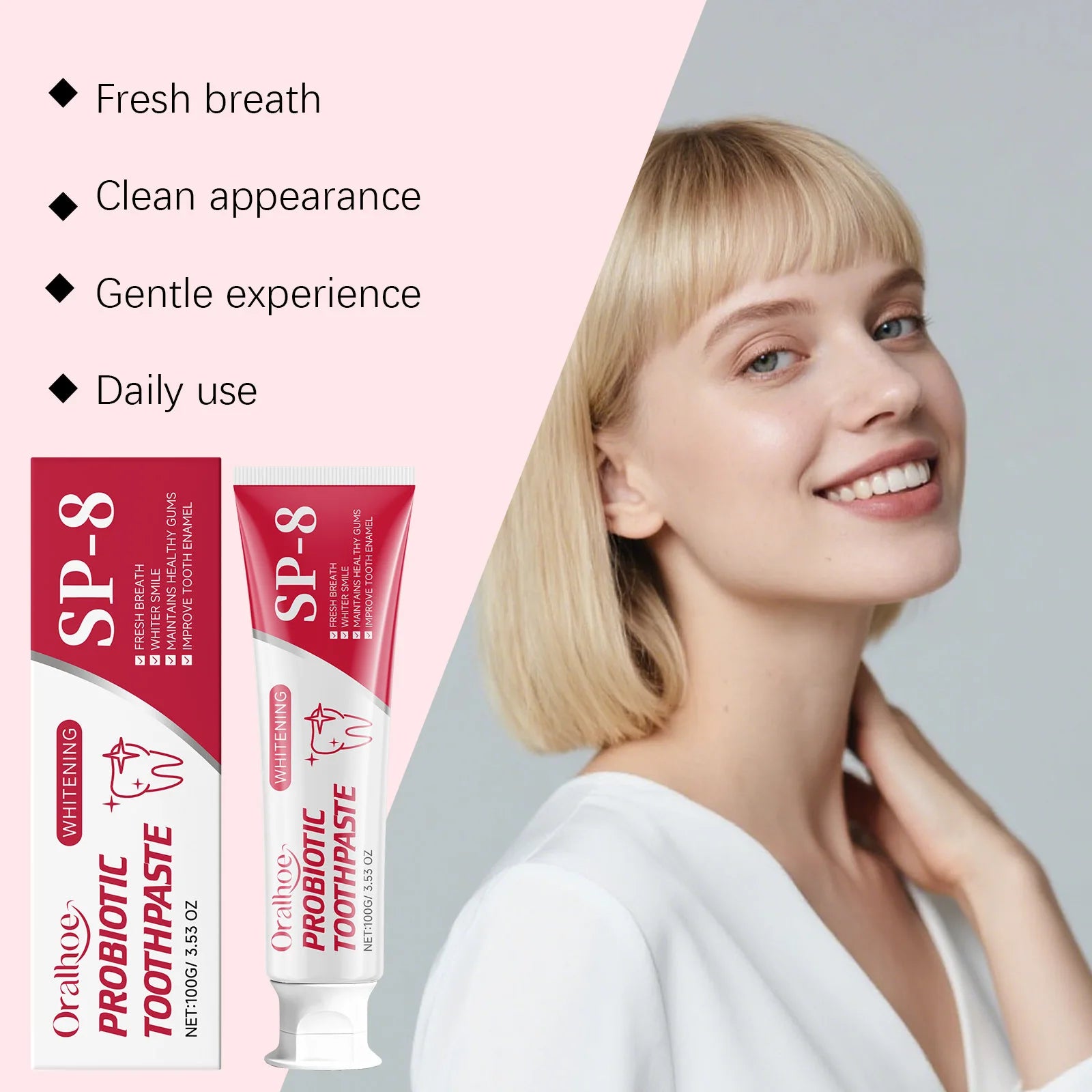Oralhoe Probiotic Toothpaste | Enamel Brightening & Gum Care Probiotic Toothpaste Zpaxo