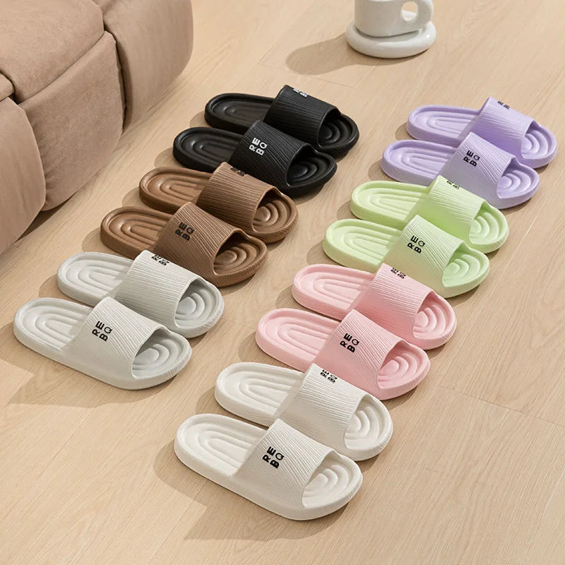 SHAJI Unisex Couple Cloud Slides Summer EVA Non Slip Slippers