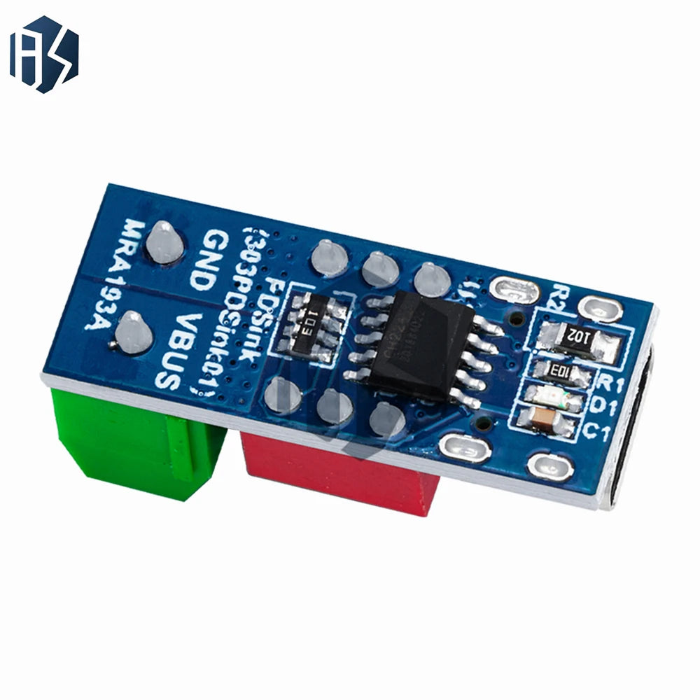USB-C PD Trigger Module - Programmable 12V/9V Boost Converter with QC3.0/PD3.0 Support for Fast Charging, Laptop Power Supply Zpaxo