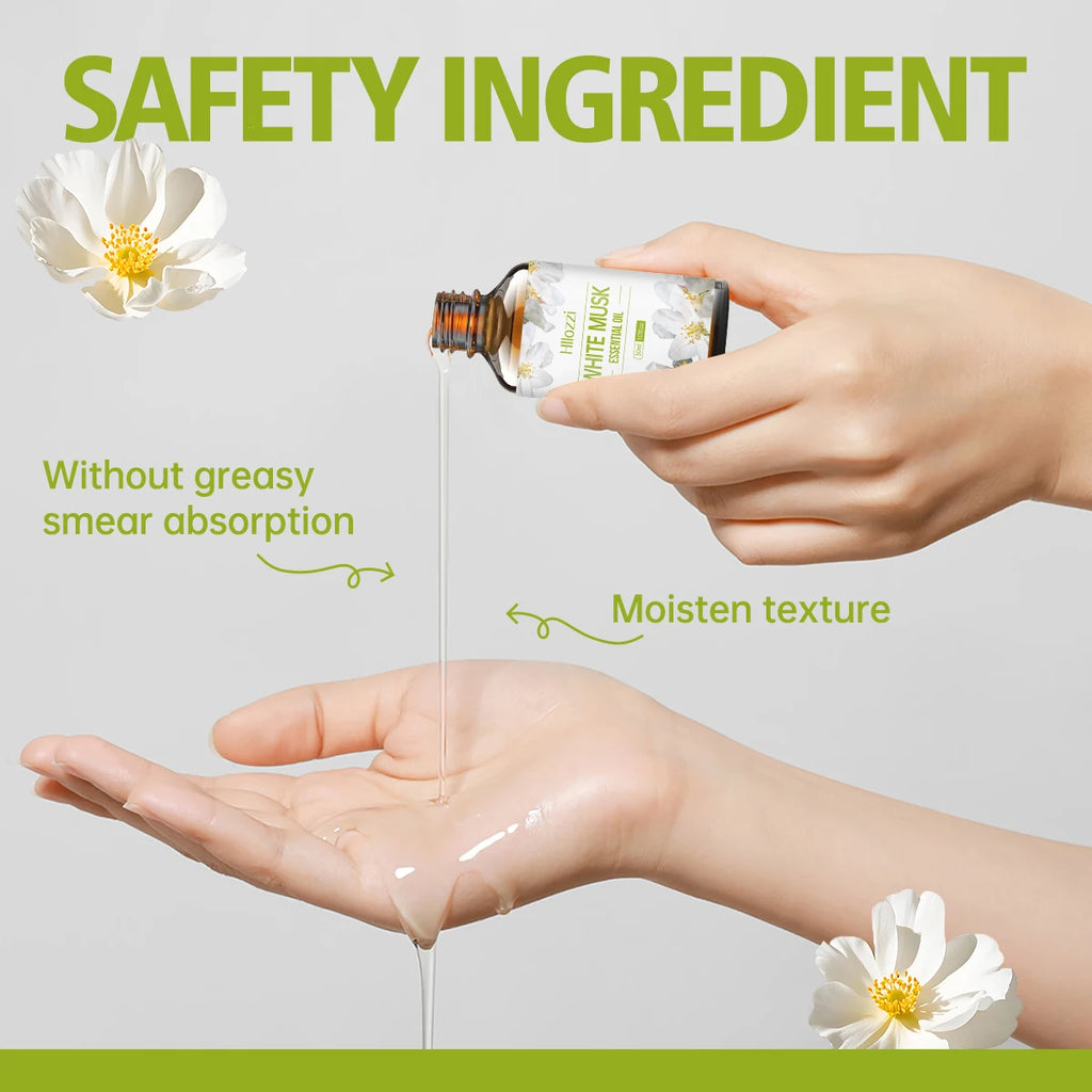 White Musk Essential Oil White Vanilla Rich Smell Skin Care Hair Care Hydrating Moisturizing Aromatherapy Aromatherapy Candle Zpaxo