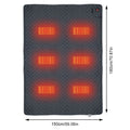 70x59 Inch Camping Tent Heated Sleeping Bag Mat Outdoor USB Electric Blanket 6 Heating Zones Heater Cushion for Winter Travel Zpaxo Blue