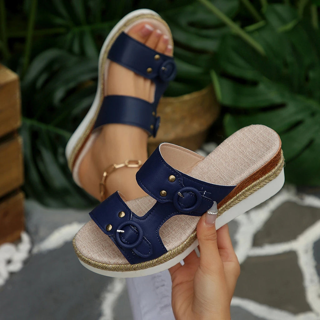 Women High Heel Sandals Luxury Designer Shoes Woman Wedges Fashion Sandals Summer Lightweight Slippers Women Zapatos De Mujer Zpaxo