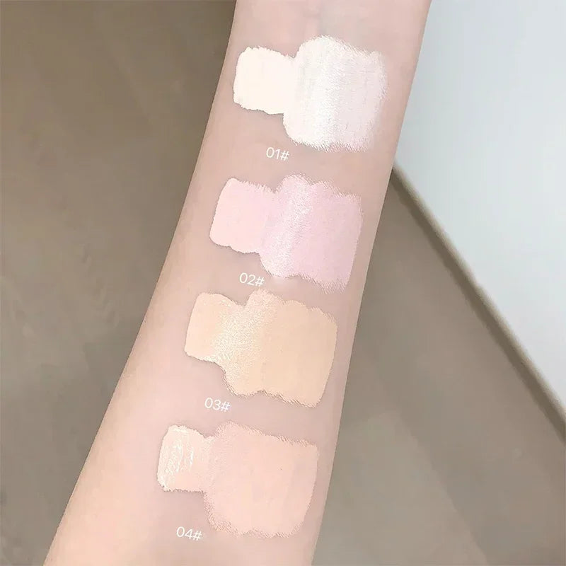 Pink Brightening Liquid Concealer Waterproof Oil Control Moisturizing Concealer Coverage Pores Dark Circles Foundation Cream Zpaxo