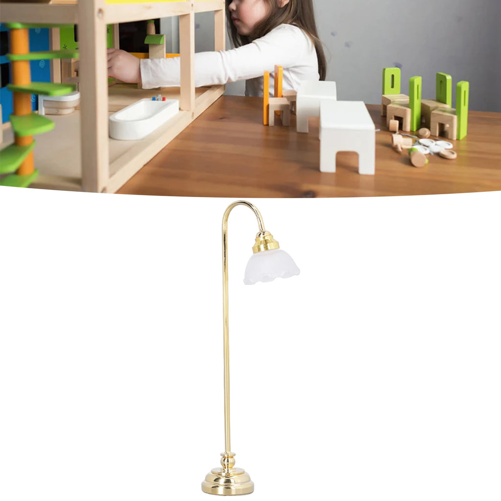 Desktop Decorative Lamp Miniature Dollhouse Floor Lamp 1/12 Scale Miniature Furniture for Dollhouse Accessories Zpaxo Default Title