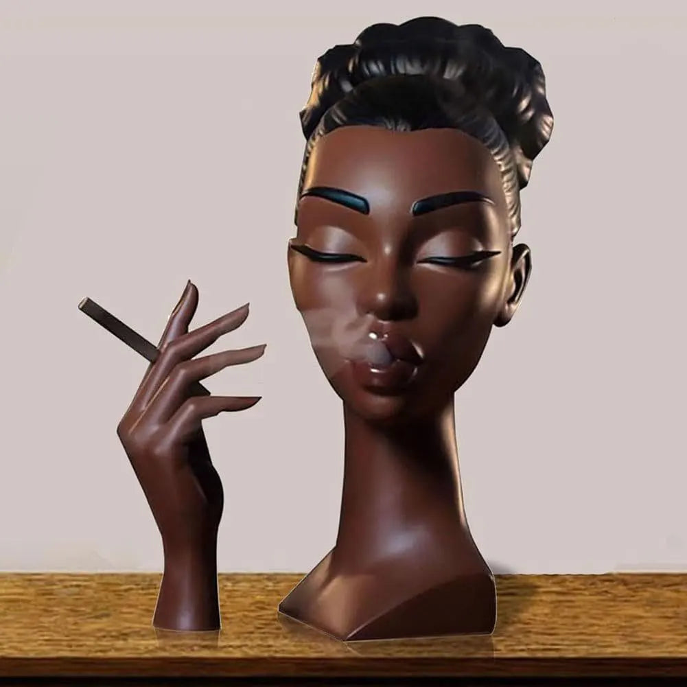 Elegant Black Women Head Incense Burner Headscents Incense Holder Black Woman Incense Burner Head Black Women Home Decoration Zpaxo