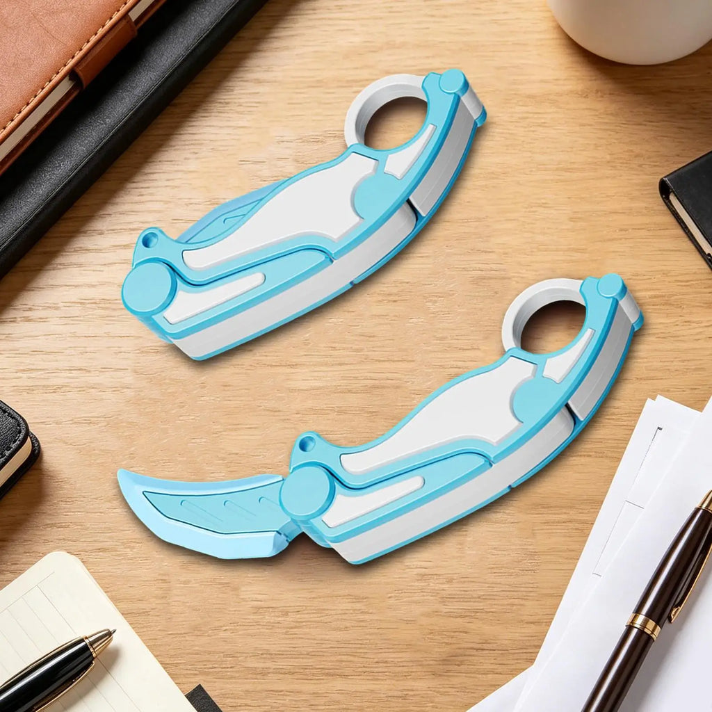 Fidget Cutter Toy 3D Printed Gravity Folding Sensory Spinner Carrot Cutter Toy For Adults Travel Work Home School Station Party Zpaxo