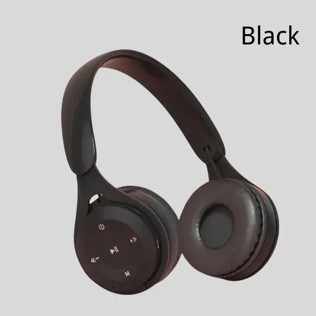 Macaron Headphones Kids Wireless Bluetooth Headphone Stereo Headband Gaming Headset with Mic Gamer Girl Gift for Mobile Tablet Zpaxo black