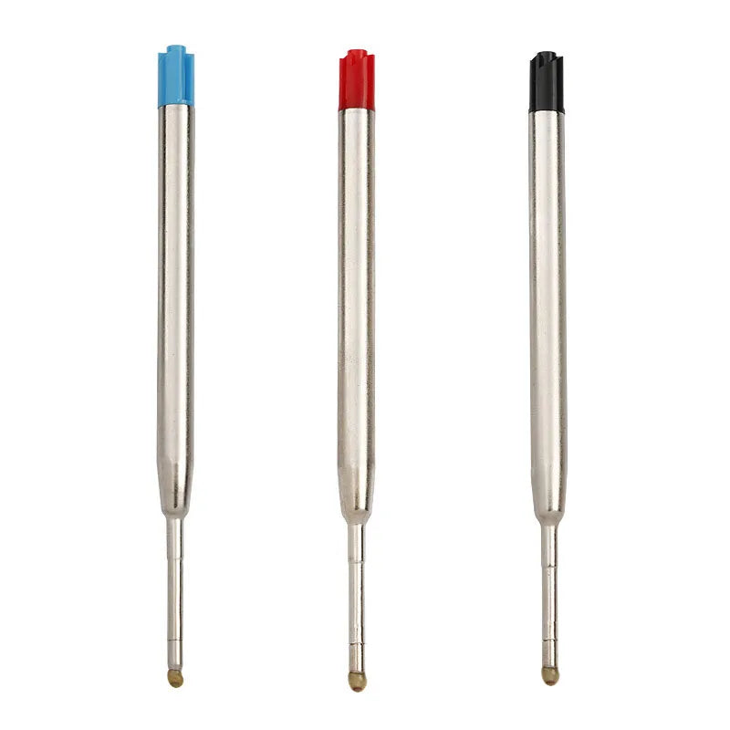 5/20pcs High Quality 1.0mm Metal Ballpoint Pen Replace Refills Blue Black Red Ink Smooth Writing For Office Stationery Supplies Zpaxo