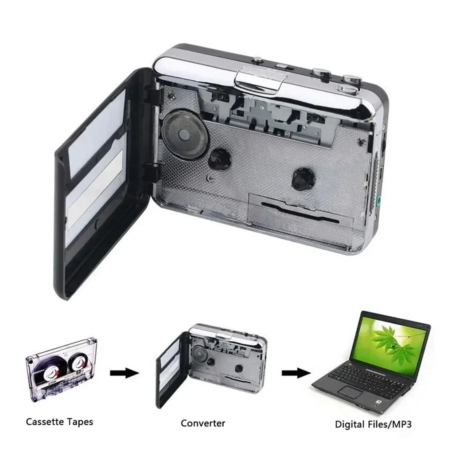 Cassette Player Usb Cassette To Mp3 Converter Capture Audio Music Player Tape Cassette Recorder Drop Shipping Zpaxo