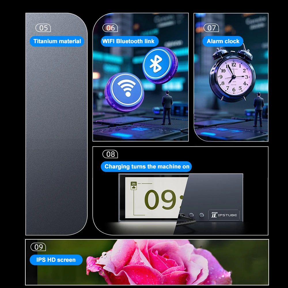 RGB Quantum Clock Night Light Smart IPS APP Control Color Dispaly Screen DIY Gaming Desktop Lamp For Home Decoration Gift Zpaxo