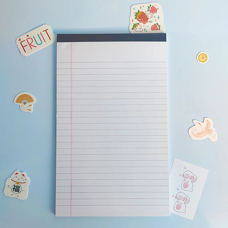 Tearable Legal Pad Office Supplies Ink-proof Tear-off Pages Writing Sheet Paper Notepad Simple Lined Paper Scribbling Book Zpaxo