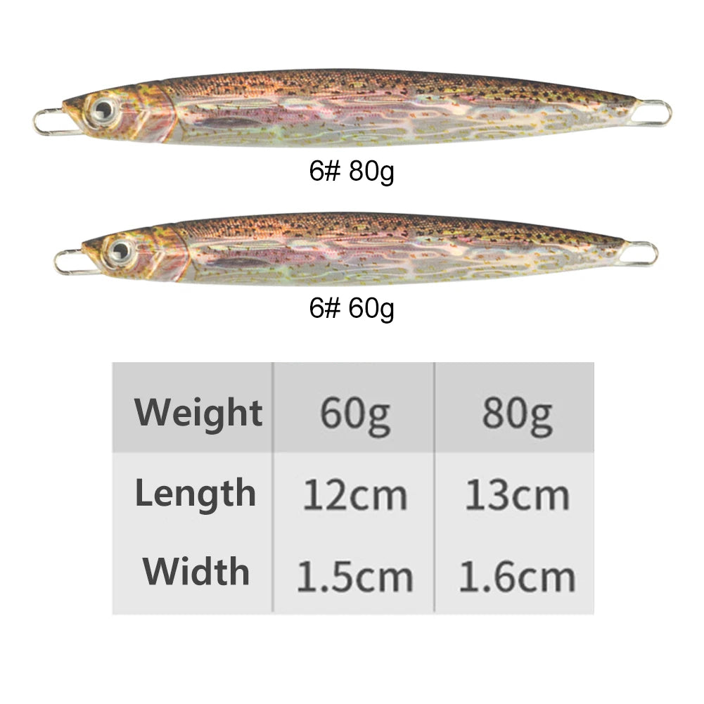 Metal Jig Fishing Lure Lures Bionic Bait 3D Printing Isca Artificial