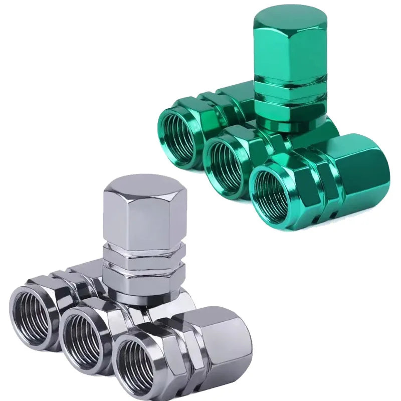 Aluminum Tire Valve Stem Caps 4/8 Pack – Car, Bike & Truck