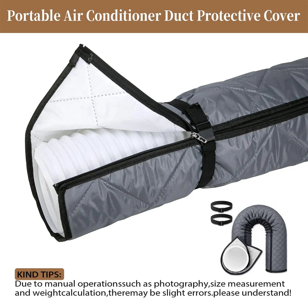 Portable AC Hose Insulation Sleeve Waterproof Adjustable 5 8- Zipper