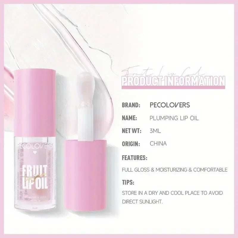 Fruit Mirror Water Lip Gloss Transparent Lip Oil Lasting Liquid Lipstick Clear Glitter Primer Hydrating Plump Lip Gloss Zpaxo