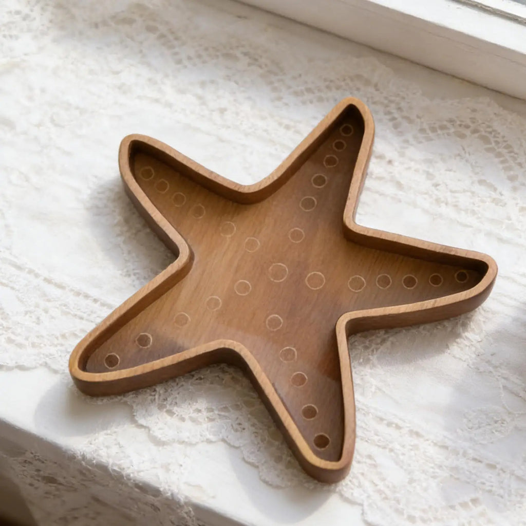 Seashell Holder Display Box Clear Starfish Shaped Case Collection