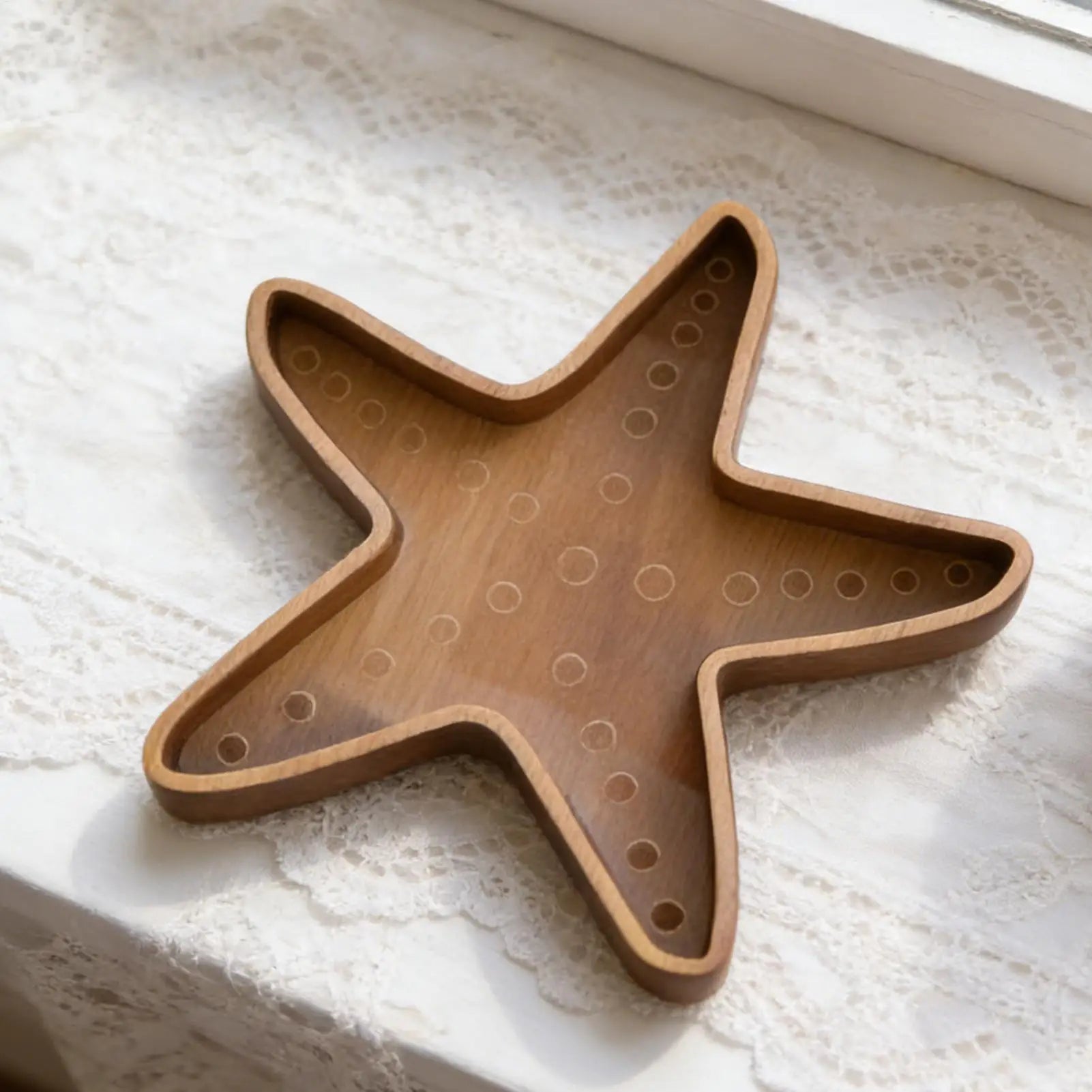 Seashell Holder Display Box Clear Starfish Shaped Case Collection