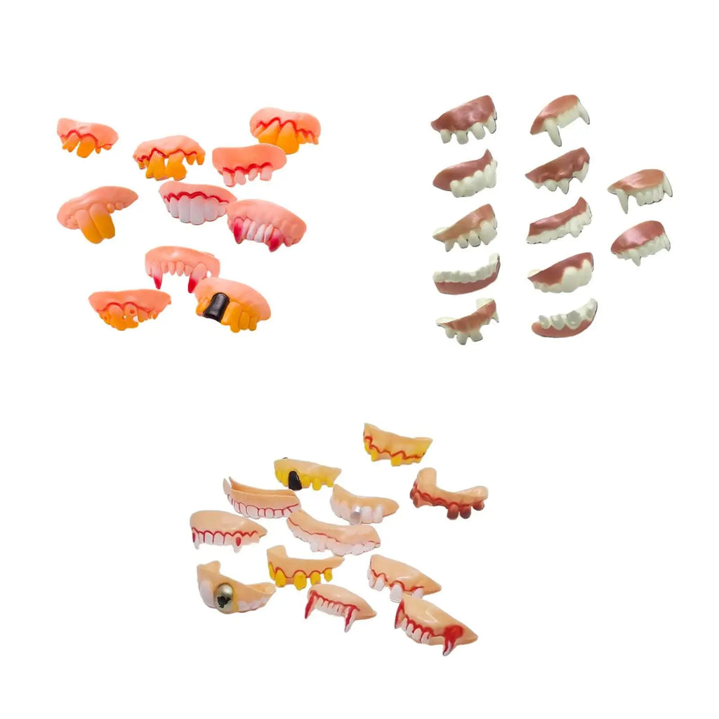 Halloween Fake Teeth Halloween Front Teeth Funny Fake Teeth Decoration for Stage Performance Dress up Party Halloween Masquerade Zpaxo