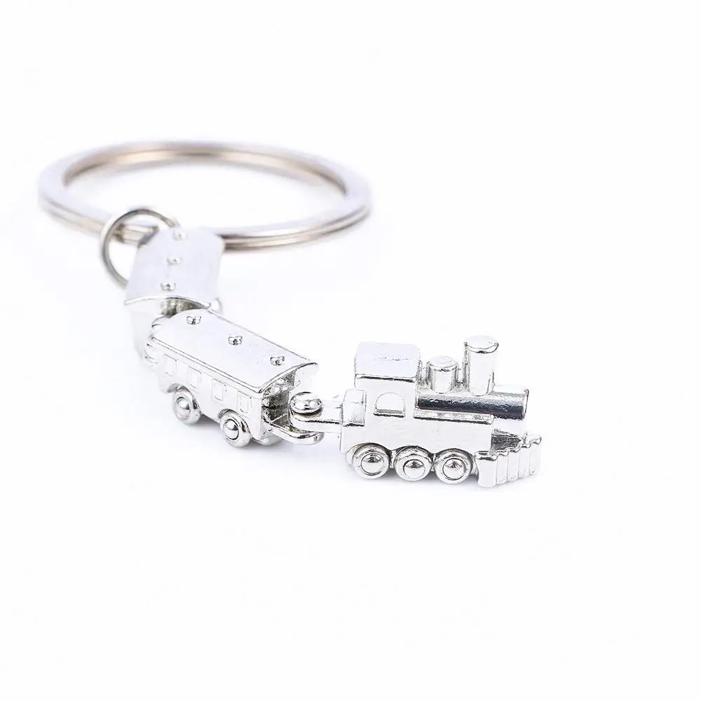 Delicate Alloy Bag Decro Train Shaped Unisex Key Ring Chain Fashion Zpaxo