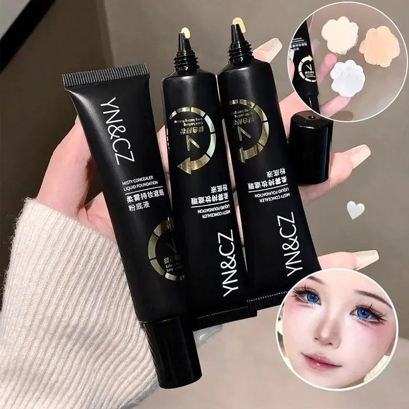 White Liquid Foundation for Halloween Goth Makeup Waterproof Full Coverage Primer High Concealer Cosplay Foundation Face Paint Zpaxo