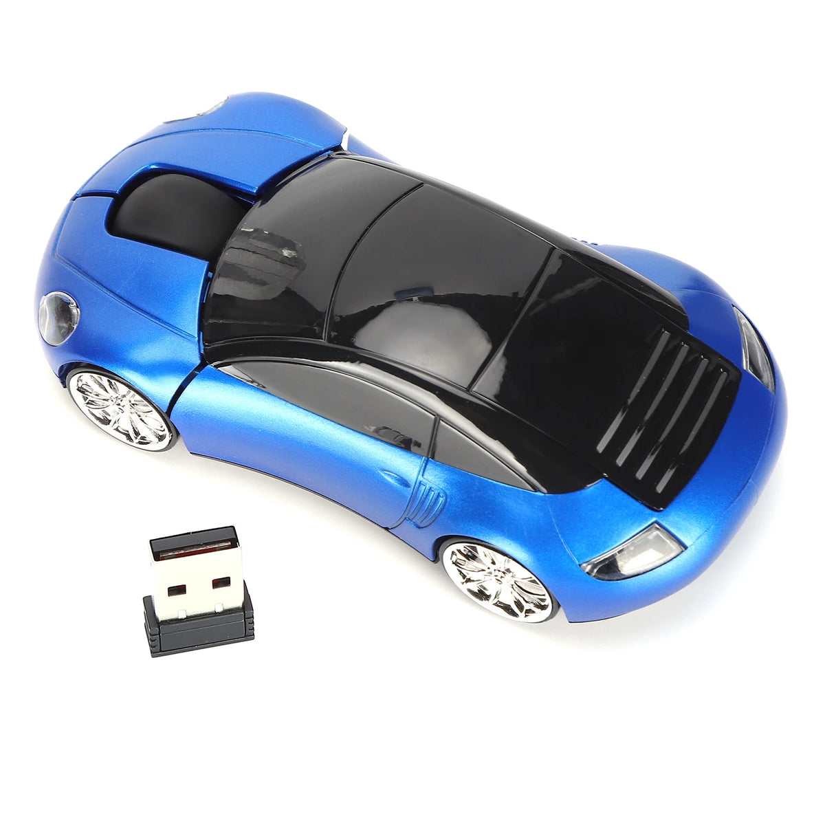 Laptop Wireless Mouse Smart CarShaped Portable 2.4G Cordless Mouse with USB Receiver for Office Laptop Computer Tablet Zpaxo Blue