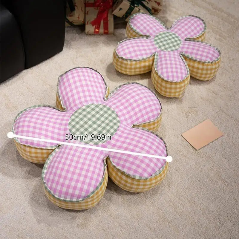 Floral Designs Cushion Cotton Fabric Covers Slip Proof Floor Pillow
