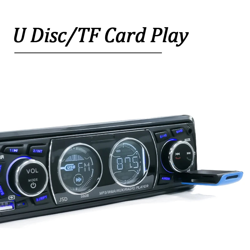 Hippcron Car Radio Audio 1din Bluetooth Stereo MP3 Player FM Receiver