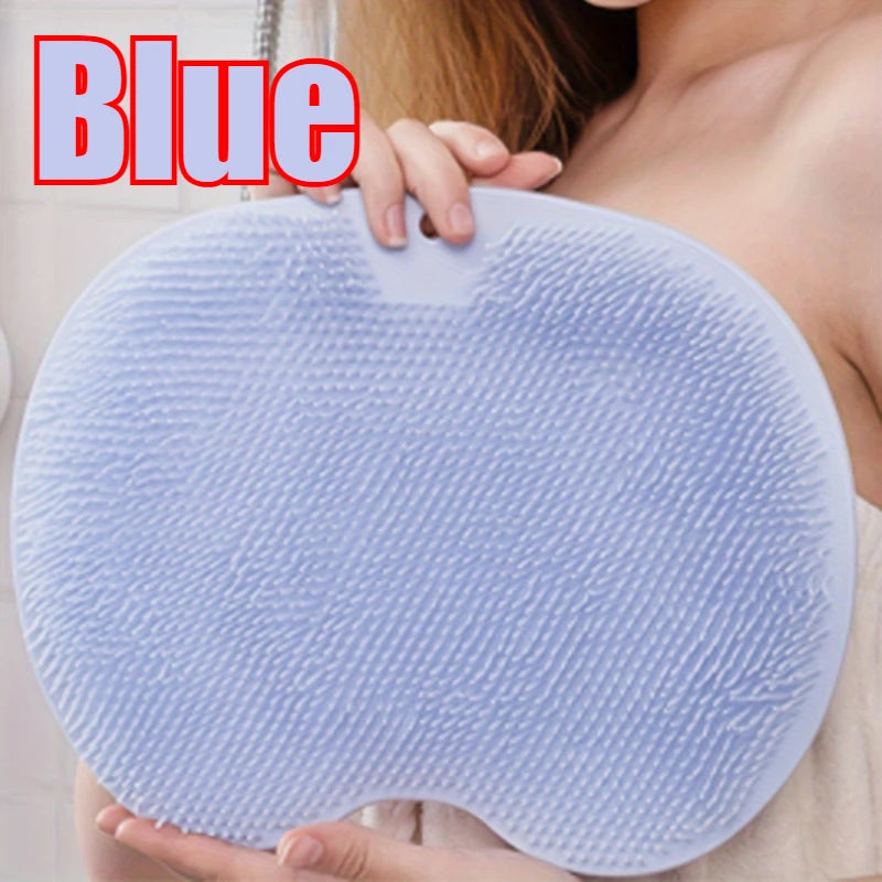 Foot Scrubbing Pad Bathroom Bath Brush Multifunctional Scrubbing Foot Massage Pad Non-slip Foot Pad Silicone Bath Brush Zpaxo Blue