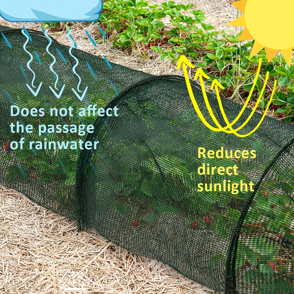 Collapsible Black Mesh Tunnel UV Protection Bird Insect Barrier