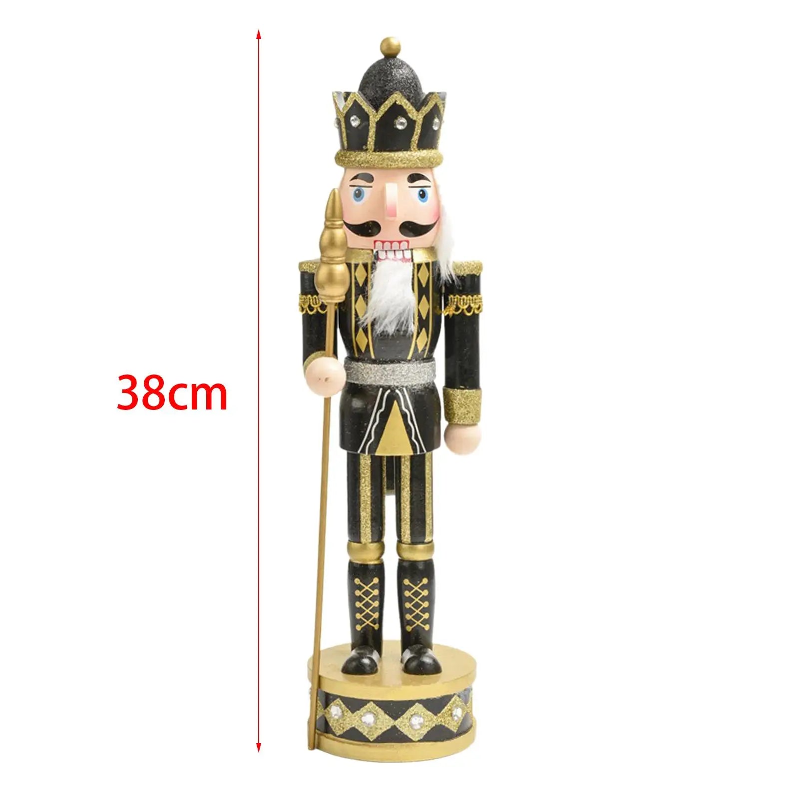 Wood Nutcracker Ornament Soldier Figures Desktop Decor Zpaxo