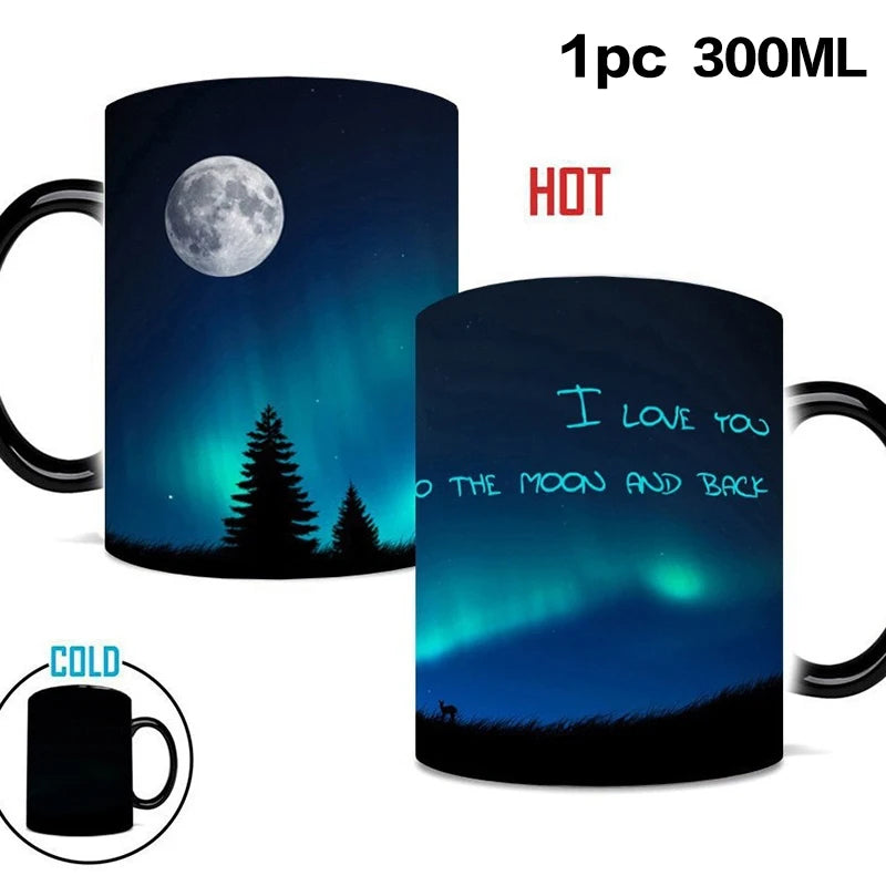 Aurora Borealis Temperature Sensing Mug Color-changing Ceramic Coffee Zpaxo A4