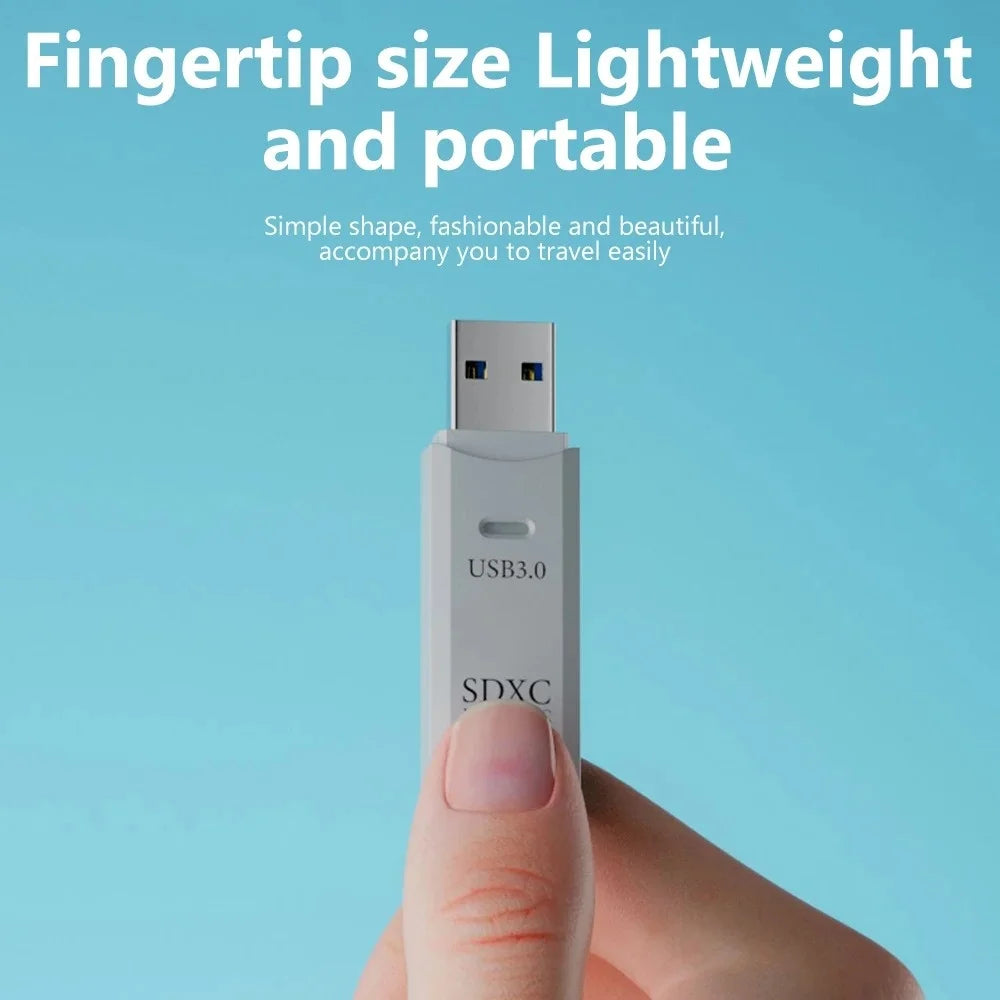 2-in-1 USB 3.0 Micro SD & TF Card Reader Adapter for PC USB Card Reader Zpaxo