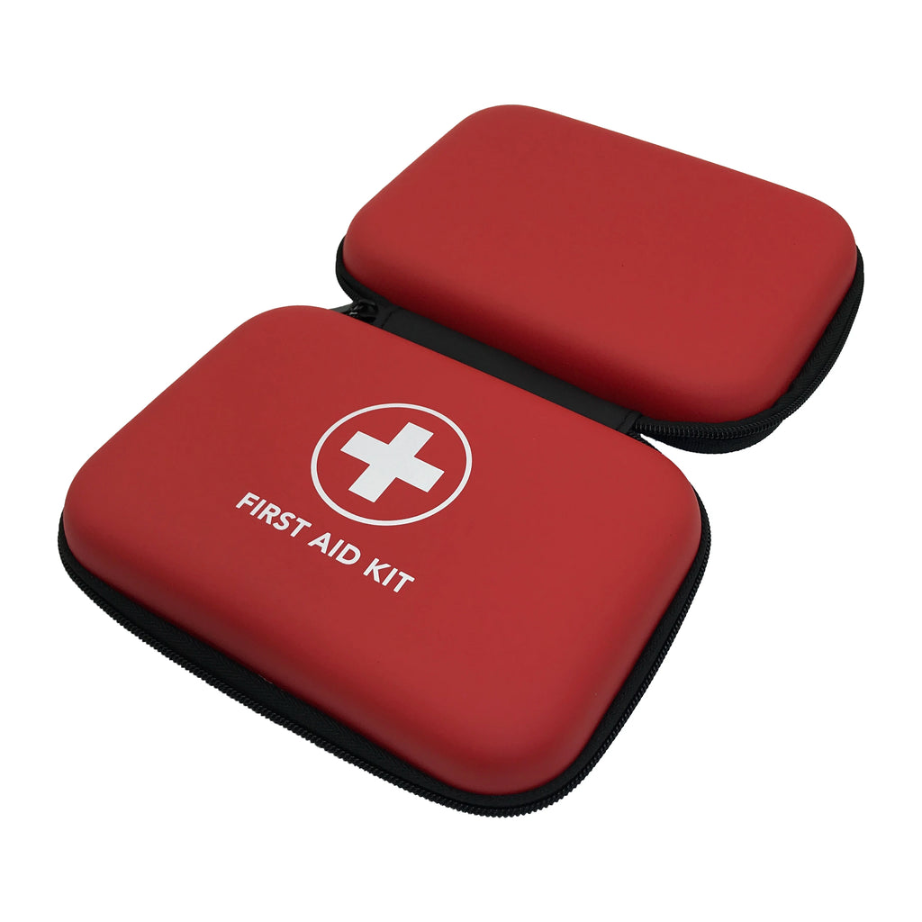 Portable First Aid Kit Hard Shell Case With Carabiner Clip Compact Emergency Medical Storage Case For Home Outdoor Travel Car Zpaxo Red