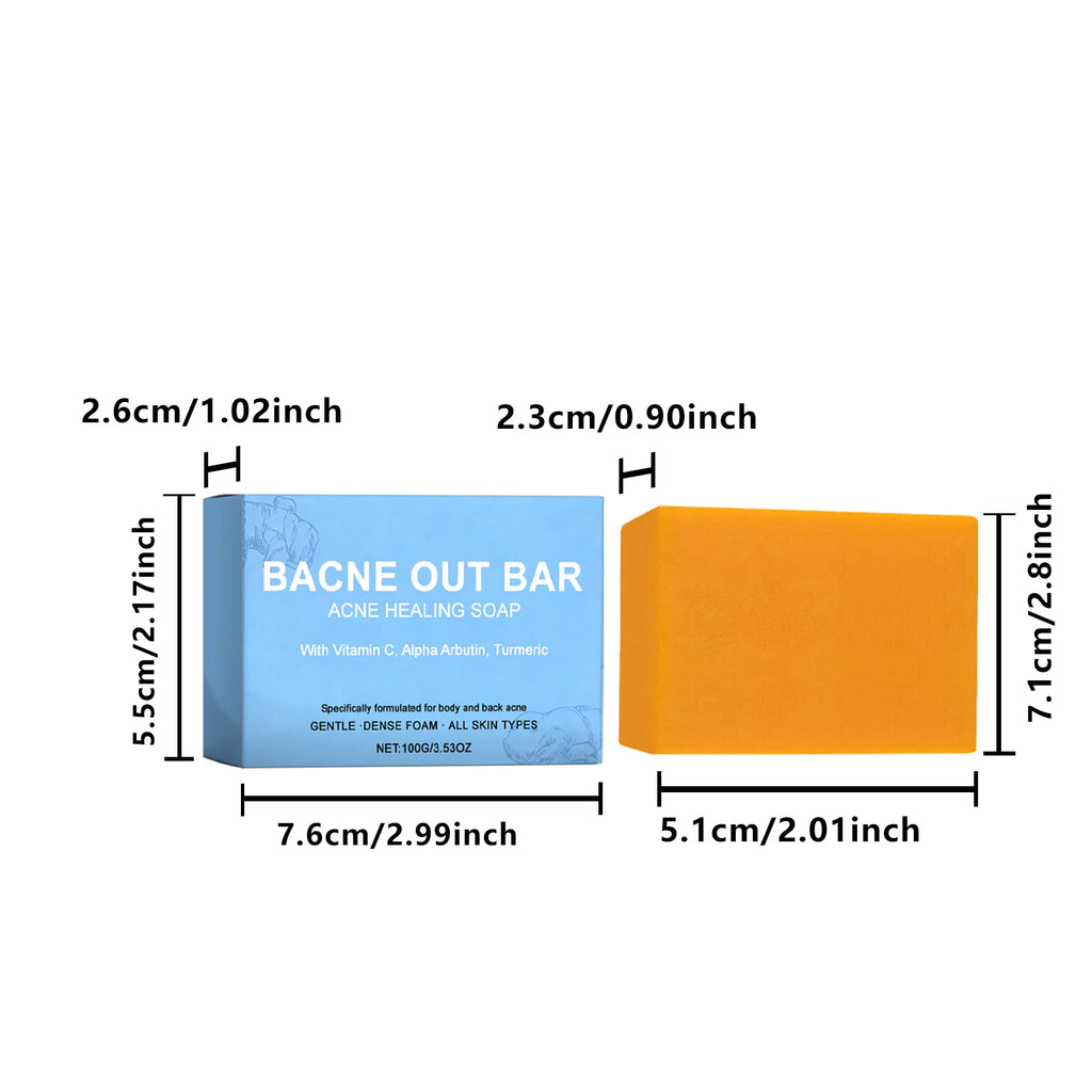 Hoygi Anti-Acne Brightening Exfoliating Body & Facial Soap Cleansing Bar Soap Zpaxo 100g Boxed