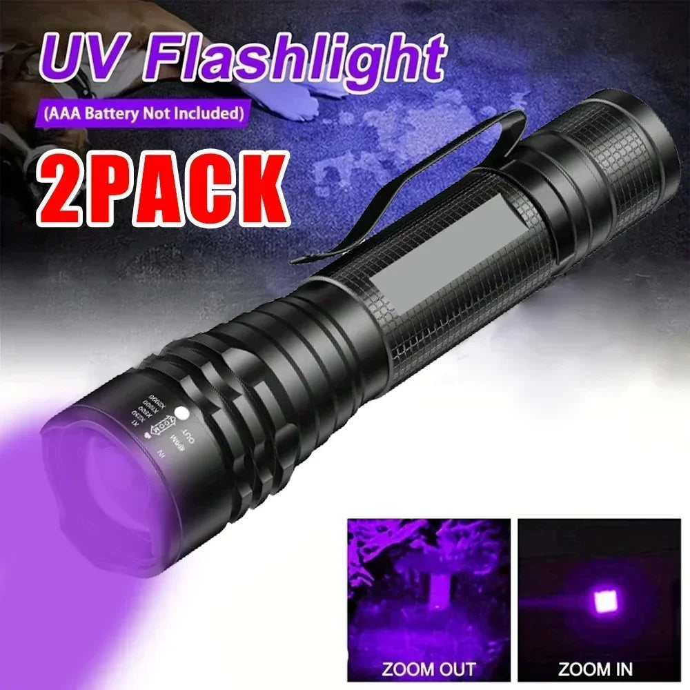 395nm UV Flashlight – Zoomable LED Black Light Torch