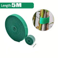 Self Adhesive Plant Nylon Cable Tie Green Adjustable Plants Hook Loop Support Garden Twine Bandage Reusable Fastener Tape Strips Zpaxo 5M 3Rolls