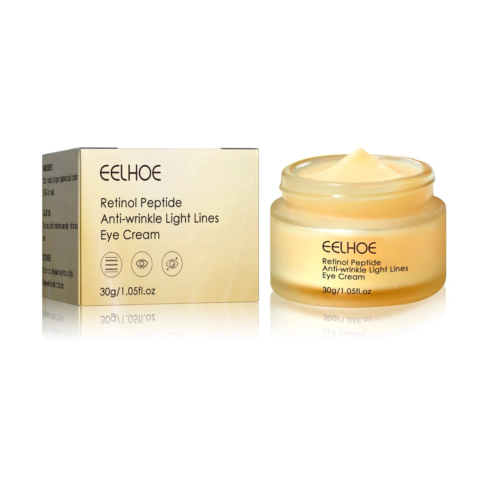 Retinol Peptide Eye Cream – Dark Circles & Puffiness Relief Eye Cream Zpaxo 30g Boxed