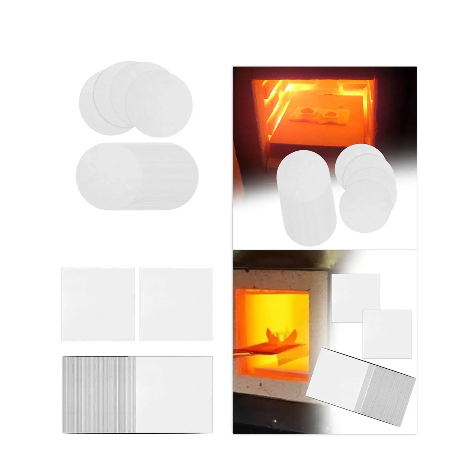Microwave Kiln Papers DIY Fusing Glass Jewelry for DIY Craft Project Stove Fireplace Glass Art Supplies Pottery Ceramics Zpaxo