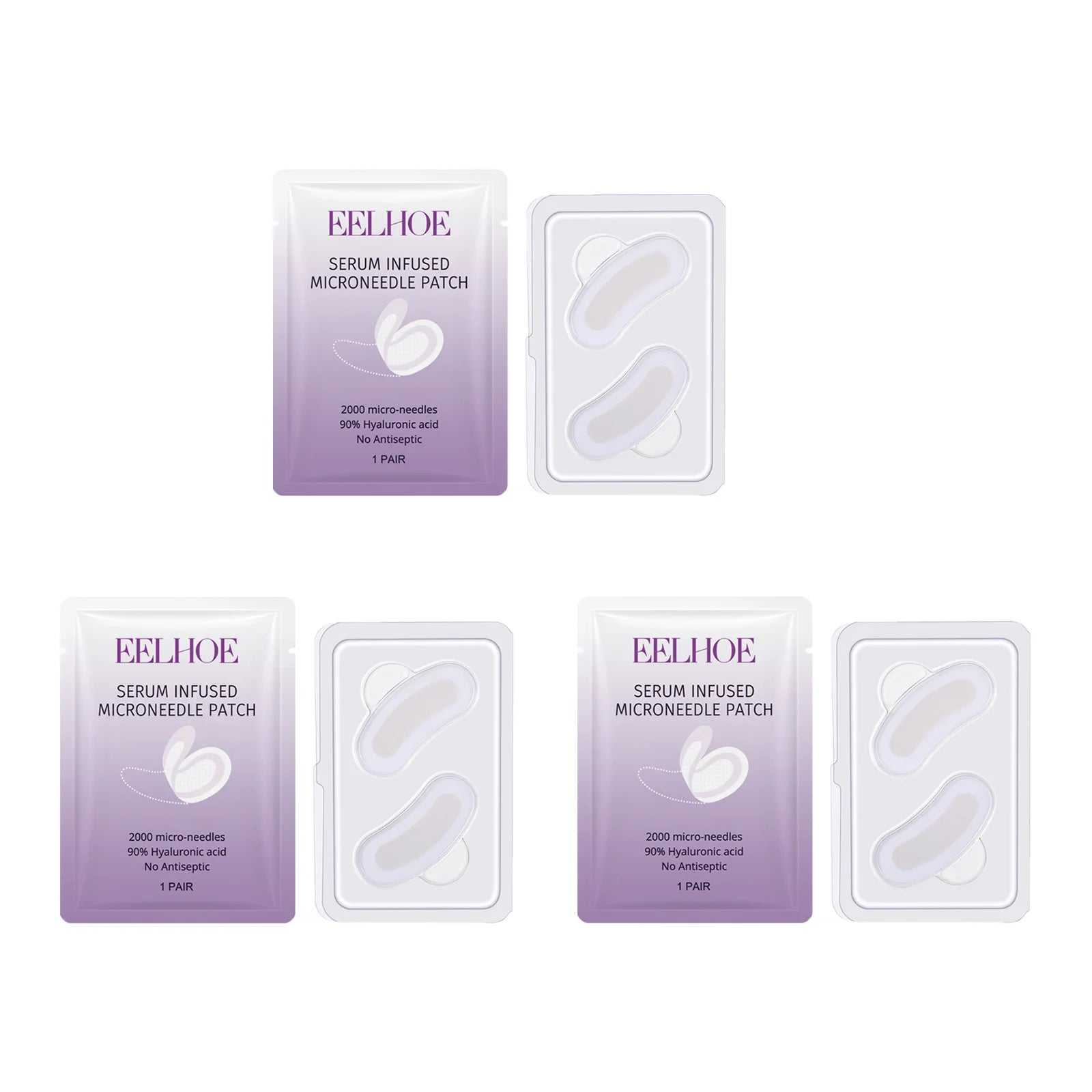 Collagen Microneedle Eye Patches – Dark Circles & Anti-Wrinkle Microneedle Eye Patch Zpaxo 3 pairs