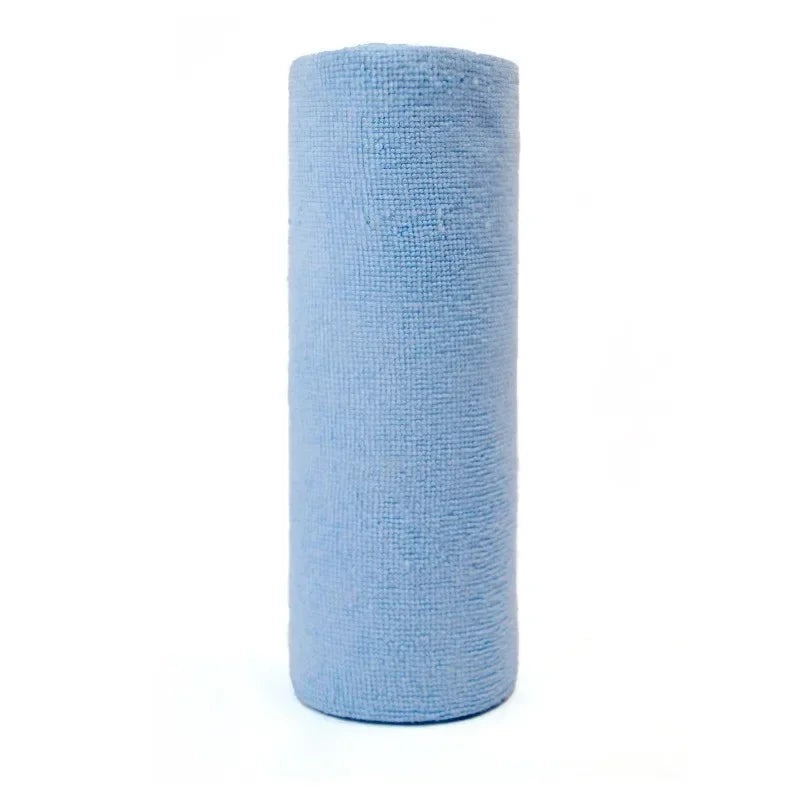Reusable Microfiber Cleaning Cloth Roll – Paper Towel Replacement Reusable Cleaning Cloths Zpaxo Light Blue 50pcs