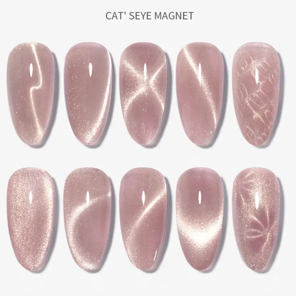 2-IN-1 Magnetic Nail Polish Stick With Rhinestone Stronge Magnetic Ball Cat Eye Gel Nail Polish Tool for Nail Salon or Home Use Zpaxo