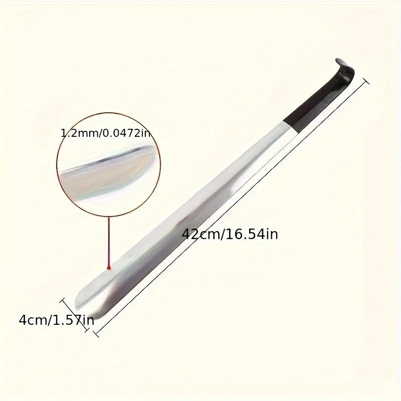 16 5 Stainless Steel Long Shoe Puller Ergonomic Grip Durable Metal