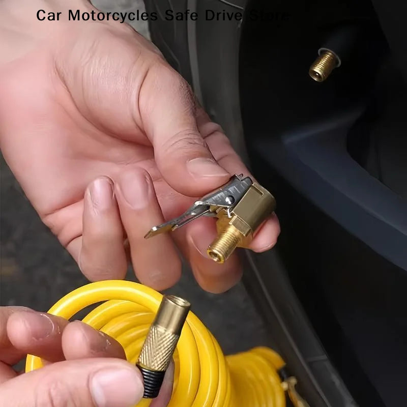 CMCar Tire Air Chuck Inflator Pump Valve Connector Clip-on Adapter