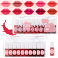 Mirror Finish Lip Dye Lip Gloss Set of 10, Easy to Apply, Moisturizing, Shiny Lip Gloss, Glass Lip Effect, Non-Stick Cup, Non-Fading Lip Gloss, Fine Shimmer, Pearlescent, Glitter Lip Gloss, Mirror Lipstick, 10-Color Set Box, Zpaxo Dr156